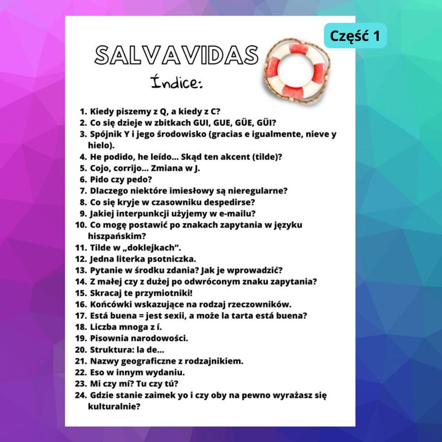 El salvavidas - Na ratunek hiszpańskiego (e-book PDF) A1-B2