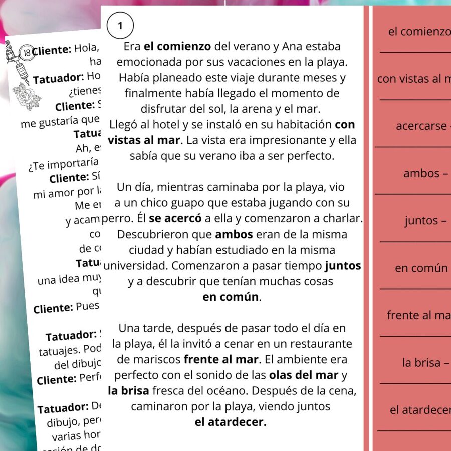 Zaczytani - hiszpańskie teksty i dialogi (PDF, od A2)