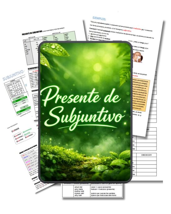 PACK - Presente de subjuntivo (ściągawki + ćwiczenia)