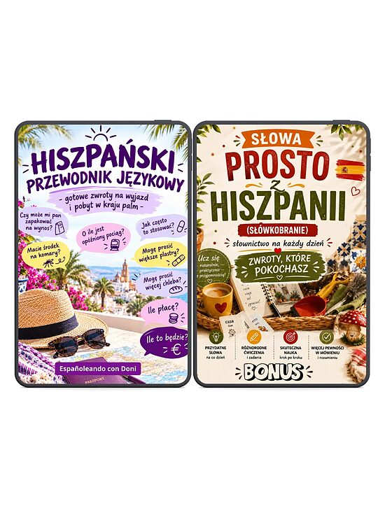 HISZPAŃSKI, KTÓREGO NAPRAWDĘ UŻYJESZ + BONUS (2x e-book PDF, A2-C1)