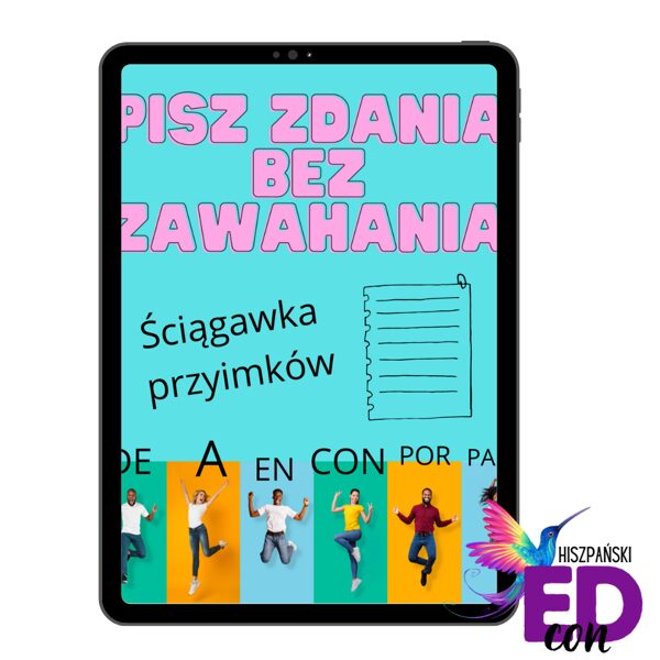 Ściągawka przyimków (tabela PDF) - A, DE, CON, EN, POR Y PARA